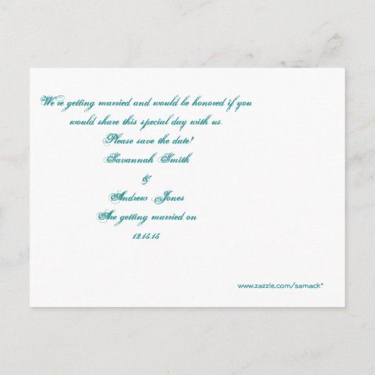 Liefde geeft ons een feiale weddenschap aankondigingskaart (Achterkant)