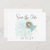 Liefde geeft ons een feiale weddenschap aankondigingskaart (Voorkant / Achterkant)