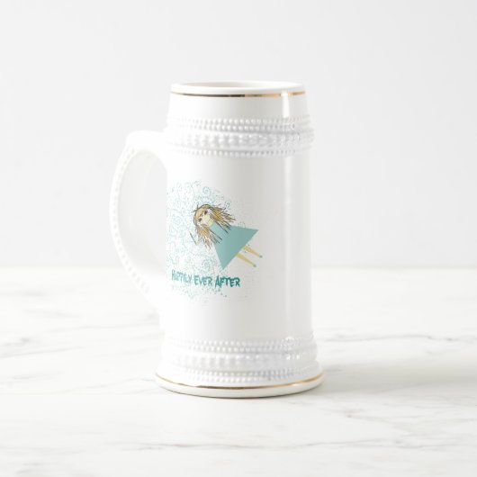 Liefde geeft ons een feiale weddenschap bierpul (Voorkant links)