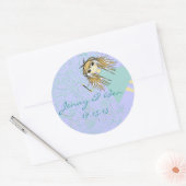 Liefde geeft ons een feiale weddenschap ronde sticker (Envelop)