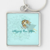 Liefde geeft ons een feiale weddenschap sleutelhanger (Voorkant)