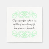 Liefde geeft ons een sprookjesachtig citaat servetten (Voorkant)