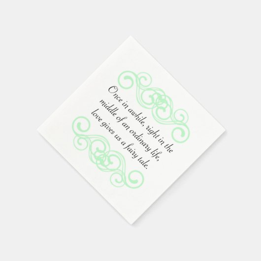 Liefde geeft ons een sprookjesachtig citaat servetten (Hoek)