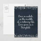 Liefde geeft ons een sprookjescitaat briefkaart (Voorkant / Achterkant)