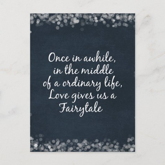 Liefde geeft ons een sprookjescitaat briefkaart (Voorkant)