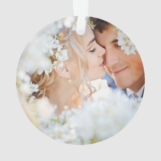 Liefde geeft ons fairy Tale Heart Leaf Tree Weddin Ornament (achterkant)