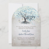 Liefde geeft ons Sprookjeshart Blad Boom Bruiloft Kaart (Voorkant)