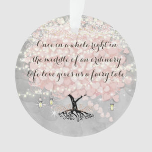 Liefde geeft ons Sprookjeshart Blad Boom Trouw O Ornament