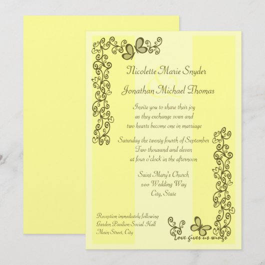 Liefde geeft ons vleugels kaart (Voorkant / Achterkant)