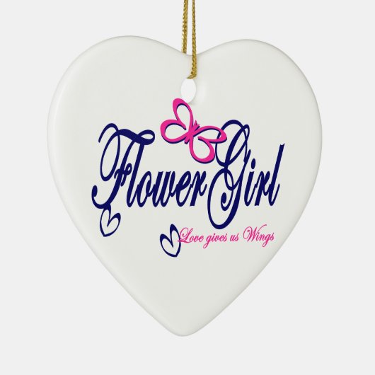 Liefde geeft ons vleugels keramisch ornament (Rechts)