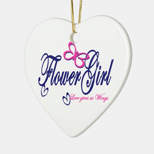 Liefde geeft ons vleugels keramisch ornament (Links)