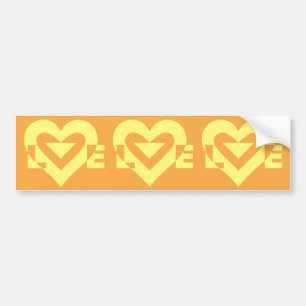 Liefde Geel op Sinaasappel Bumpersticker