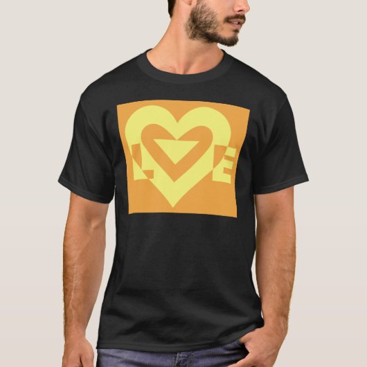 Liefde Geel op Sinaasappel T-shirt (Voorkant)