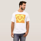 Liefde Geel op Sinaasappel T-shirt (Voorkant volledig)