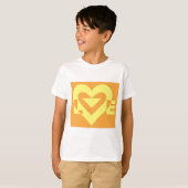 Liefde Geel op Sinaasappel T-shirt (Voorkant volledig)