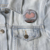 liefde, geen oorlog. ronde button 5,7 cm (In situ)