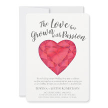 Liefde gegroeid robijn waterverf na het huwelijksf