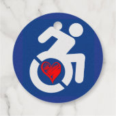 Liefde gehandicapt bedankjes labels (Achterkant)