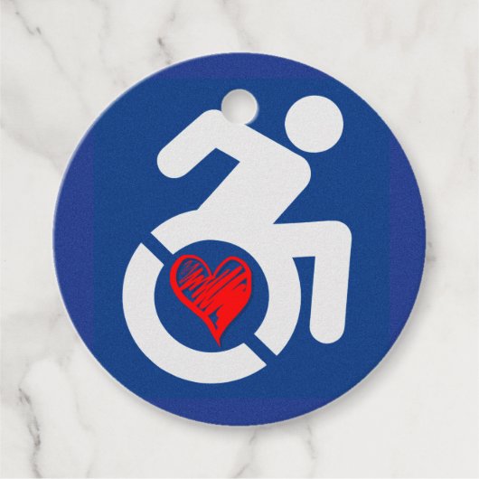 Liefde gehandicapt bedankjes labels (Voorkant)