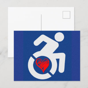Liefde gehandicapt briefkaart
