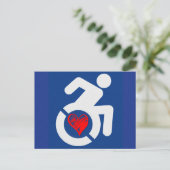 Liefde gehandicapt briefkaart (Staand voorkant)