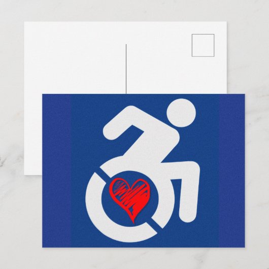 Liefde gehandicapt briefkaart (Voorkant / Achterkant)