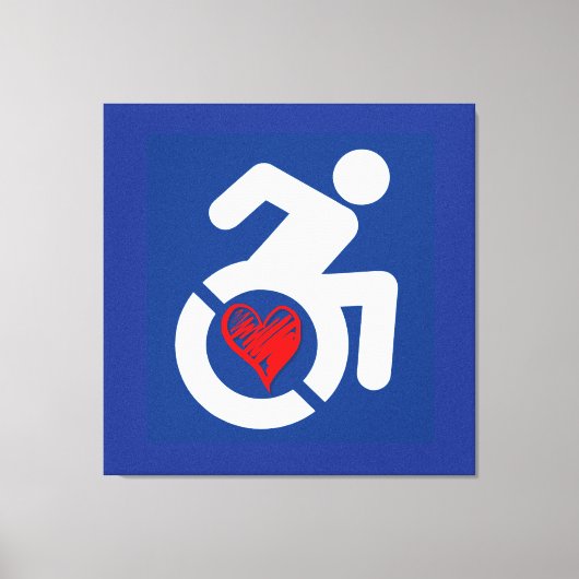 Liefde gehandicapt canvas afdruk (Voorkant)