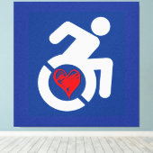 Liefde gehandicapt canvas afdruk (Insitu (Houten vloer))