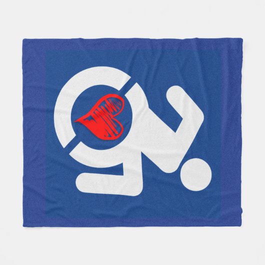 Liefde gehandicapt fleece deken (Voorkant (Horizontaal))