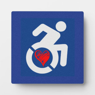 Liefde gehandicapt fotoplaat