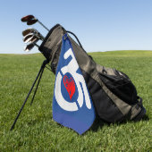 Liefde gehandicapt golfhanddoek (Groen)