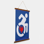 Liefde gehandicapt hangend wandkleed (Gebogen)