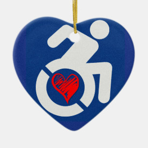 Liefde gehandicapt keramisch ornament