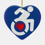 Liefde gehandicapt keramisch ornament (Achterkant)