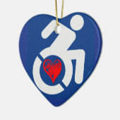 Liefde gehandicapt keramisch ornament (Links)