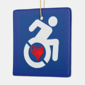 Liefde gehandicapt keramisch ornament (Links)