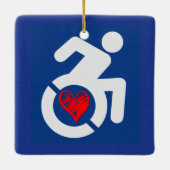 Liefde gehandicapt keramisch ornament (Achterkant)