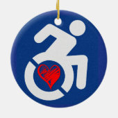Liefde gehandicapt keramisch ornament (Achterkant)