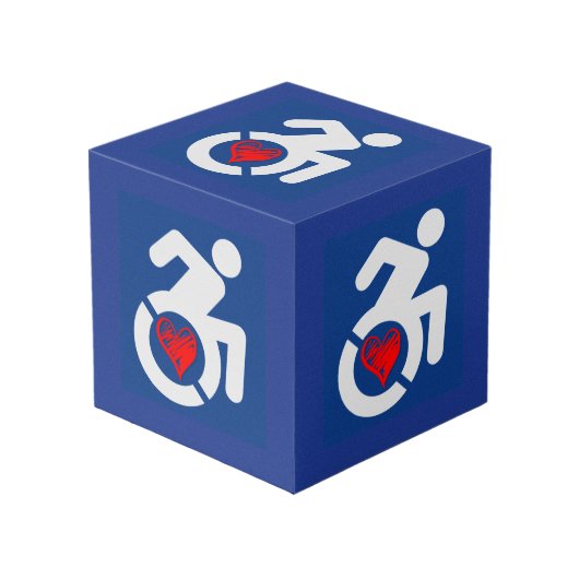 Liefde gehandicapt kubus (Voorkant hoekig)