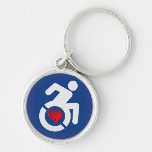 Liefde gehandicapt sleutelhanger