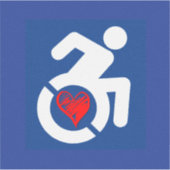 Liefde gehandicapt sticker (Voorkant)