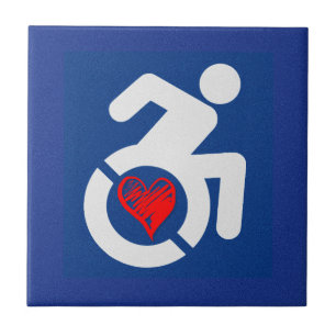 Liefde gehandicapt tegeltje