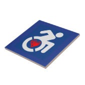 Liefde gehandicapt tegeltje (Zijkant)