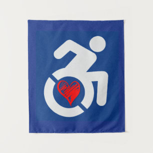 Liefde gehandicapt wandkleed