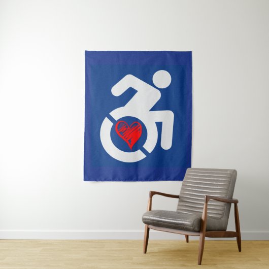 Liefde gehandicapt wandkleed (In situ)