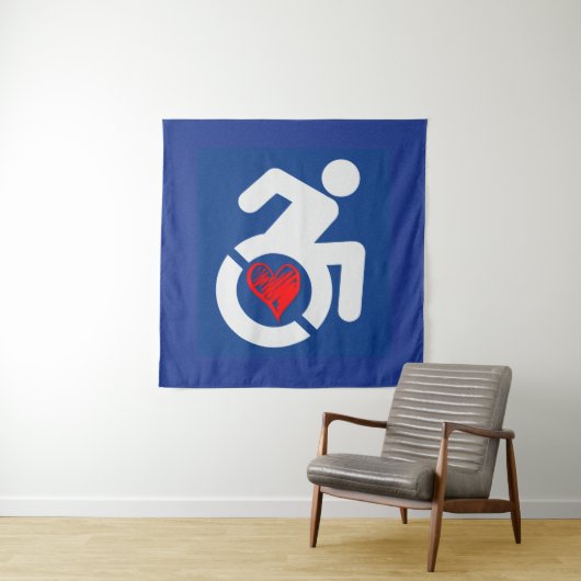 Liefde gehandicapt wandkleed (In situ)