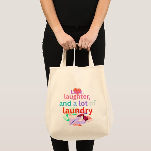 Liefde, gelach en veel wasgoed tote bag (Voorkant (product))