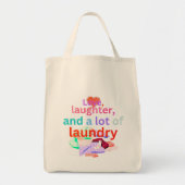 Liefde, gelach en veel wasgoed tote bag (Voorkant)