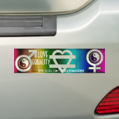 Liefde Gelijkheid Bumpersticker (Op auto)