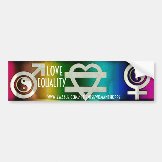 Liefde Gelijkheid Bumpersticker (Voorkant)